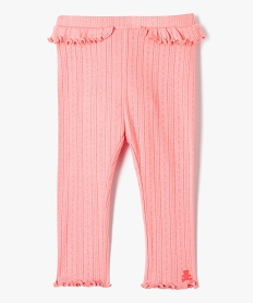 GEMO Legging bébé fille ajouré avec volants - LuluCastagnette Rose