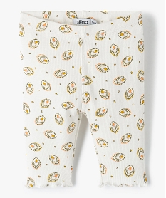 GEMO Legging bébé fille court en maille côtelée Multicolore