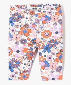 GEMO Legging bébé fille court à motifs blanc standard
