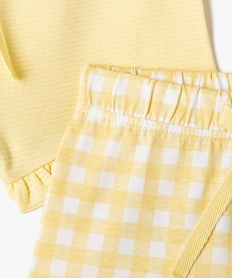 short en coton avec volants bebe fille (lot de 2) jaune shortsI730301_2