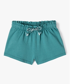 GEMO Short avec taille élastique froncée bébé fille vert vif