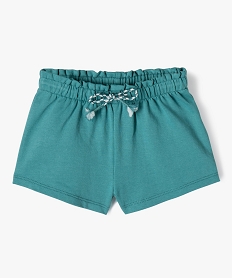 short avec taille elastique froncee bebe fille vert shortsI730401_1