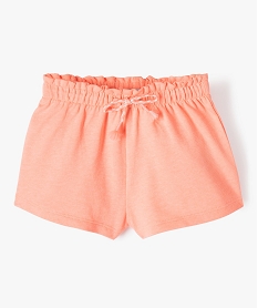 GEMO Short avec taille élastique froncée bébé fille Orange