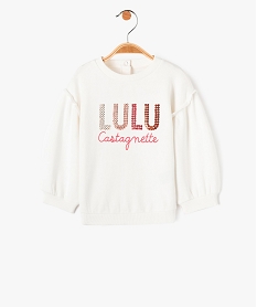 sweat bebe fille a manches volantees - lulucastagnette beigeI730601_1