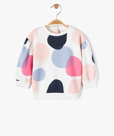 sweat a manches bouffantes avec motifs colores bebe fille multicolore sweatsI731301_1