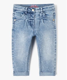 jean bebe fille delave a coupe carotte  - lulucastagnette bleu jeansI731901_1