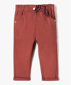 GEMO Pantalon bébé fille avec détail bandana à la taille - LuluCastagnette Brun