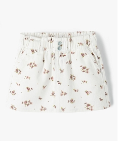 GEMO Jupe en jean bébé fille avec taille élastique blanc standard