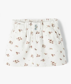 GEMO Jupe en jean bébé fille avec taille élastique Beige