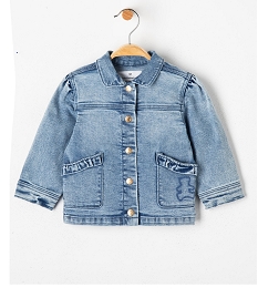 veste en jean bebe fille a details fantaisie - lulucastagnette bleuI733901_1