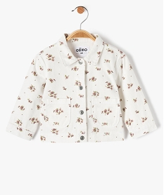 veste en jean bebe fille a motif fleuri beige vestesI734001_1