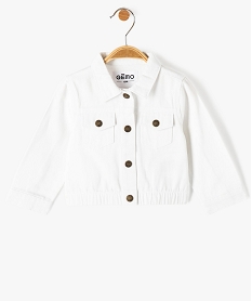 veste bebe fille courte a boutons-pression blanc vestesI734101_1