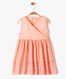 GEMO Robe bébé fille portefeuille à motif fleuri Orange