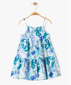 GEMO Robe bébé fille à bretelles et motifs Vert