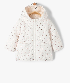 GEMO Blouson bébé fille matelassé à capuche Multicolore