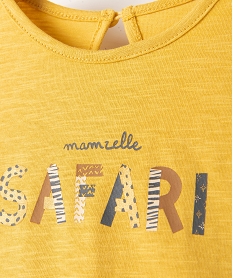 tee-shirt a franges et manches courtes bebe fille jaune tee-shirts manches courtesI741101_2