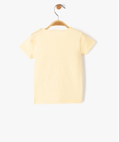 tee-shirt bebe fille avec manches courtes et message paillete jaune tee-shirts manches courtesI742101_3