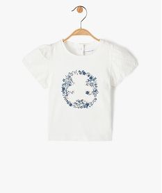 GEMO Tee-shirt bébé fille avec manches brodées - LuluCastagnette beige standard