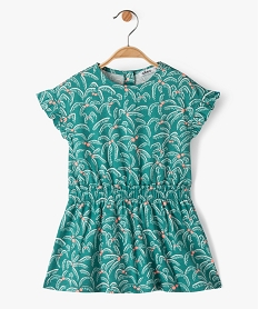 GEMO Robe bébé fille effet 2 en 1 avec motifs palmiers Vert