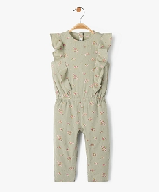 combinaison bebe fille en plumetis fleuri a volants vertI748001_1