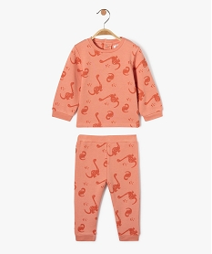 GEMO Pyjama bébé garçon imprimé deux pièces Orange