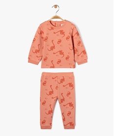 GEMO Pyjama bébé garçon imprimé deux pièces orange standard