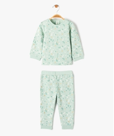 GEMO Pyjama bébé fille imprimé deux pièces vert standard