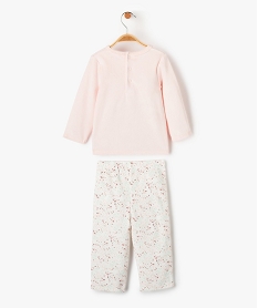 pyjama bebe fille en velours deux pieces rose pyjamas 2 piecesI749701_3