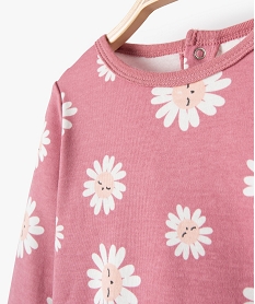 pyjama bebe en jersey a motif fleuri effet mixmatch rose pyjamas 2 piecesI749901_2