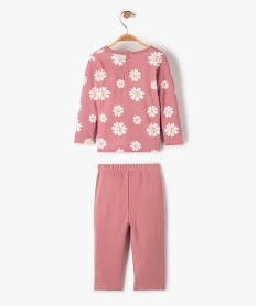 pyjama bebe en jersey a motif fleuri effet mixmatch rose pyjamas 2 piecesI749901_3