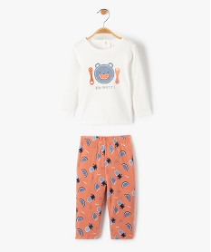 GEMO Pyjama bébé en jersey à motifs effet mix&match Beige