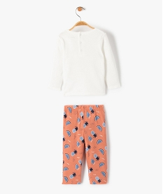 pyjama bebe en jersey a motifs effet mixmatch beigeI750001_4