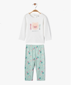 pyjama bebe 2 pieces en jersey imprime fruits beigeI750101_1