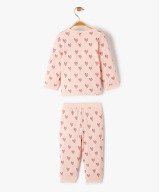 pyjama bebe en jersey imprime cœurs roseI750301_3
