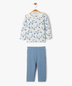 GEMO Pyjama bébé en jersey imprimé singes Beige