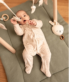 GEMO Pyjama bébé en velours ouvert devant avec motifs étoiles beige standard