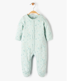 GEMO Pyjama bébé à motifs fleuris avec doublure chaude Vert