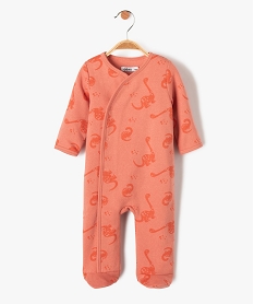 pyjama bebe dors-bien en jersey molletonne avec ouverture ventrale orangeI751901_1