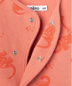 pyjama bebe dors-bien en jersey molletonne avec ouverture ventrale orangeI751901_2