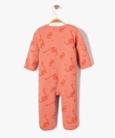 pyjama bebe dors-bien en jersey molletonne avec ouverture ventrale orangeI751901_3