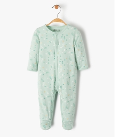 GEMO Pyjama bébé à motifs fleuris et touches pailletées ouvert devant vert standard