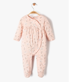 GEMO Pyjama bébé fille à motifs fleuris fermeture sur l’avant rose standard