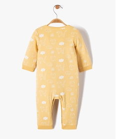 pyjama bebe en jersey imprime chat a ouverture ventrale jauneI752801_3