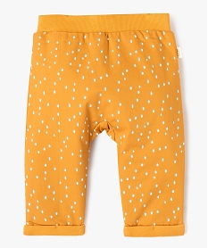 pantalon bebe garcon en toile imprimee doublee jersey - lulucastagnette jaune pantalons et jeansI757401_1