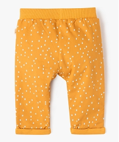 pantalon bebe garcon en toile imprimee doublee jersey - lulucastagnette jaune pantalons et jeansI757401_3