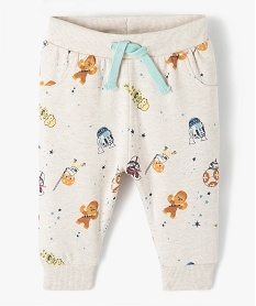 GEMO Pantalon bébé garçon en maille imprimé Star Wars - Disney Beige