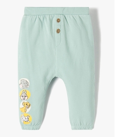 pantalon bebe en molleton douillet imprime - disney vertI757801_1