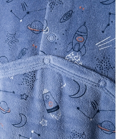 pyjama bebe a pont-dos en velours a motifs espace bleuI762201_3