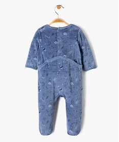 pyjama bebe a pont-dos en velours a motifs espace bleuI762201_4