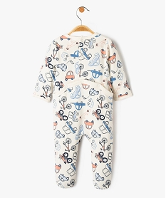 pyjama bebe en jersey et peluche avec ouverture pont-dos beigeI762301_4